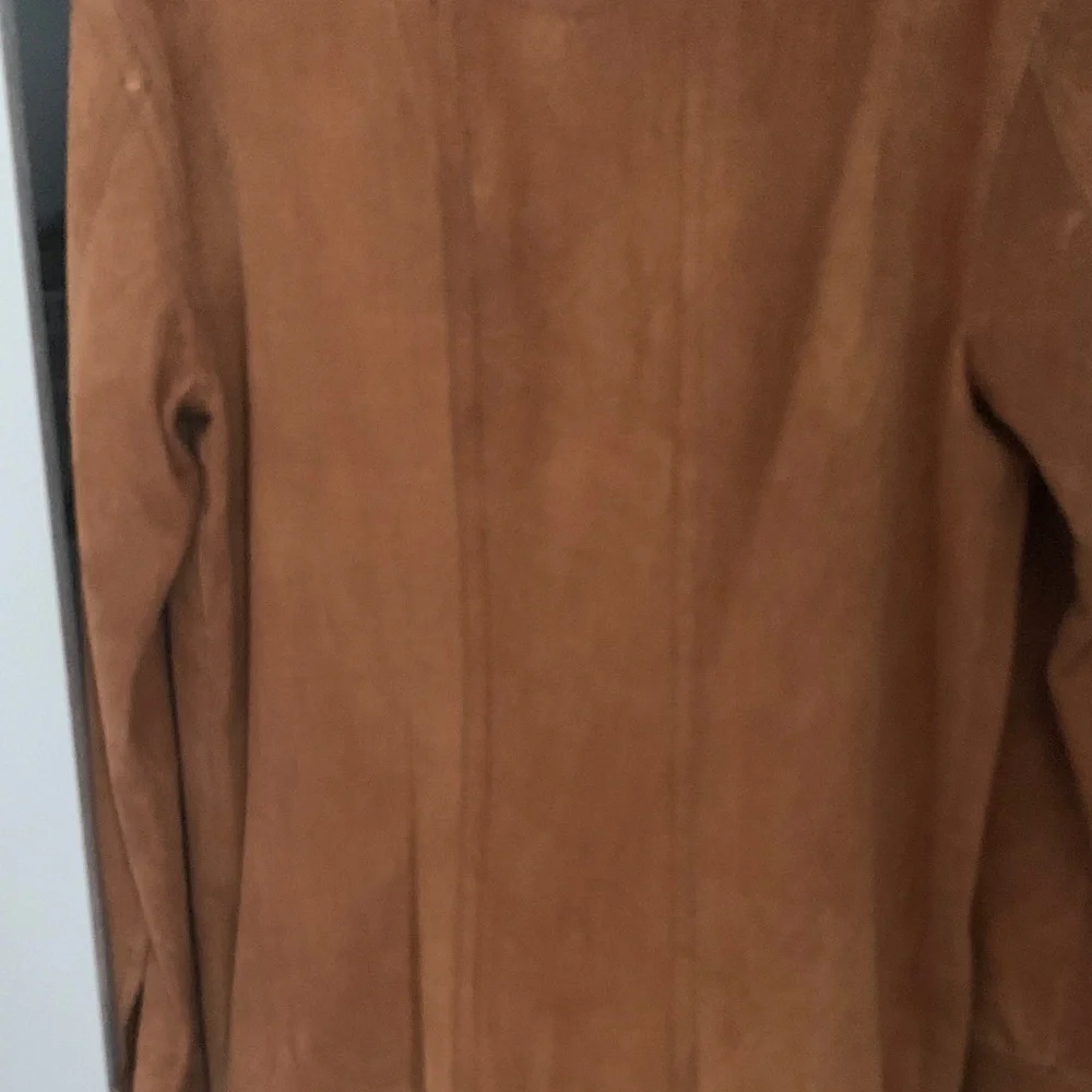 Earl Jeans Tan Suede Shirt Jacket - Picture 5 of 13